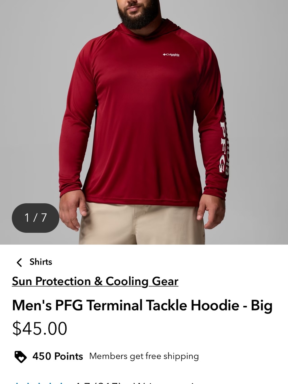 Columbia Red Pullover Hoodie